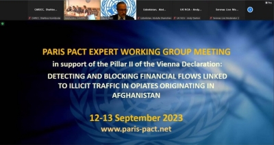 on the participation of CARICC in the meeting of experts of the Paris Pact on illicit financial flows