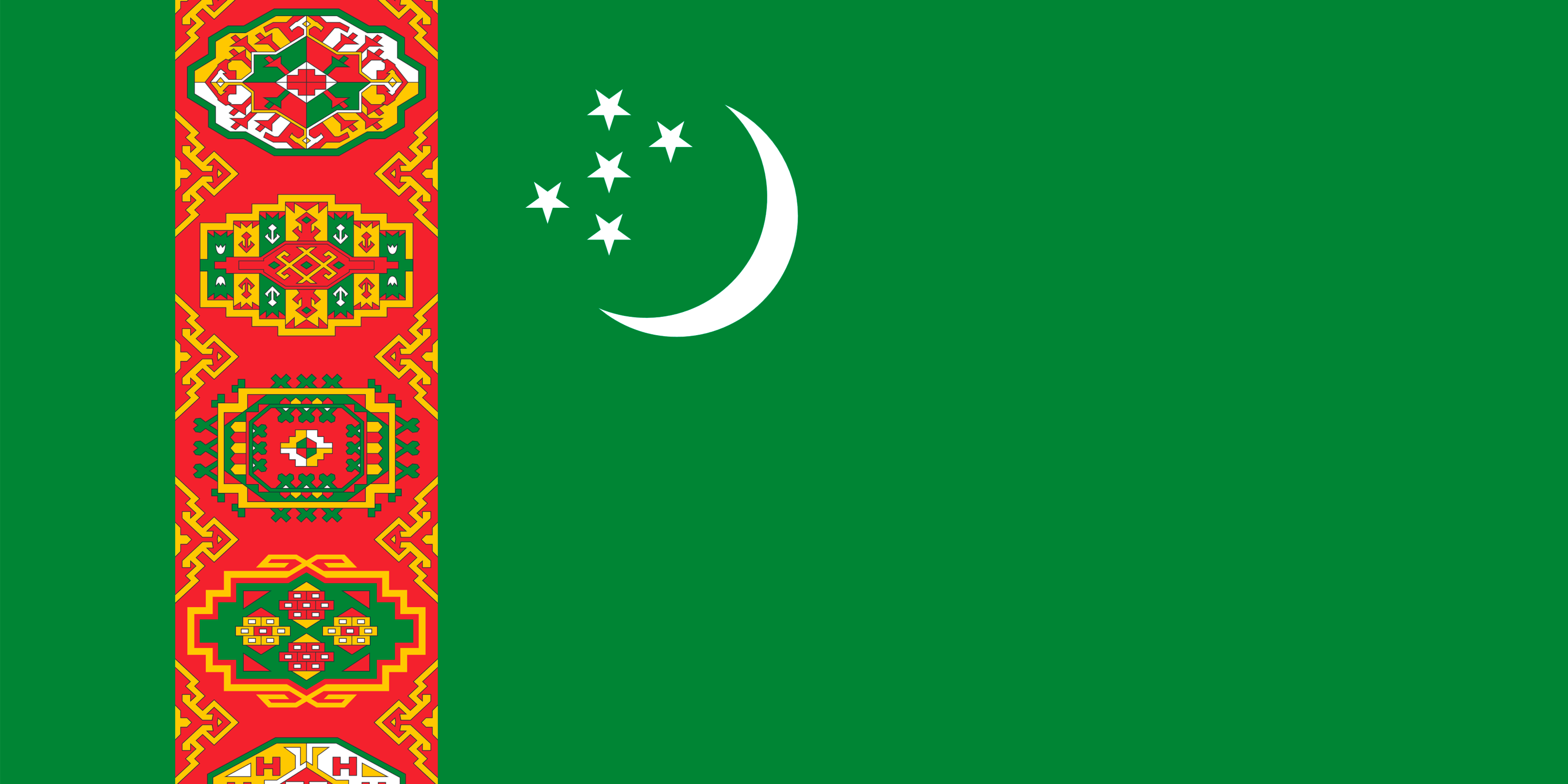 Флаг Туркменистан